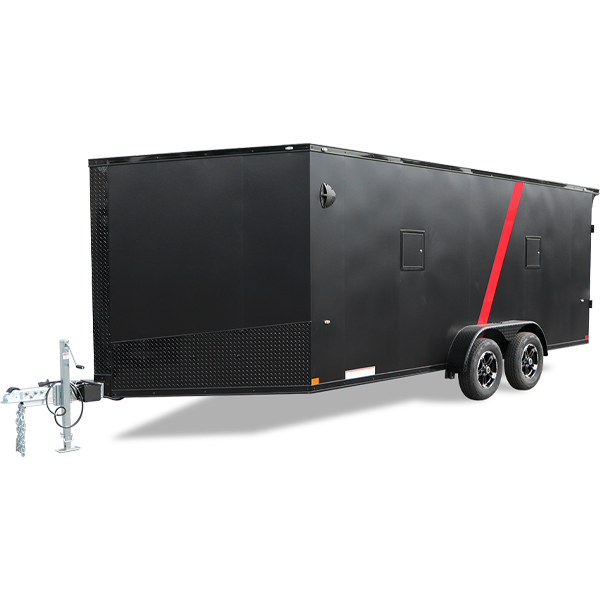 Impact Trailers | Trailer Models | Enclosed Cargo Trailers | Sub-Zero Deluxe Enclosed Aluminum Recreational Trailer