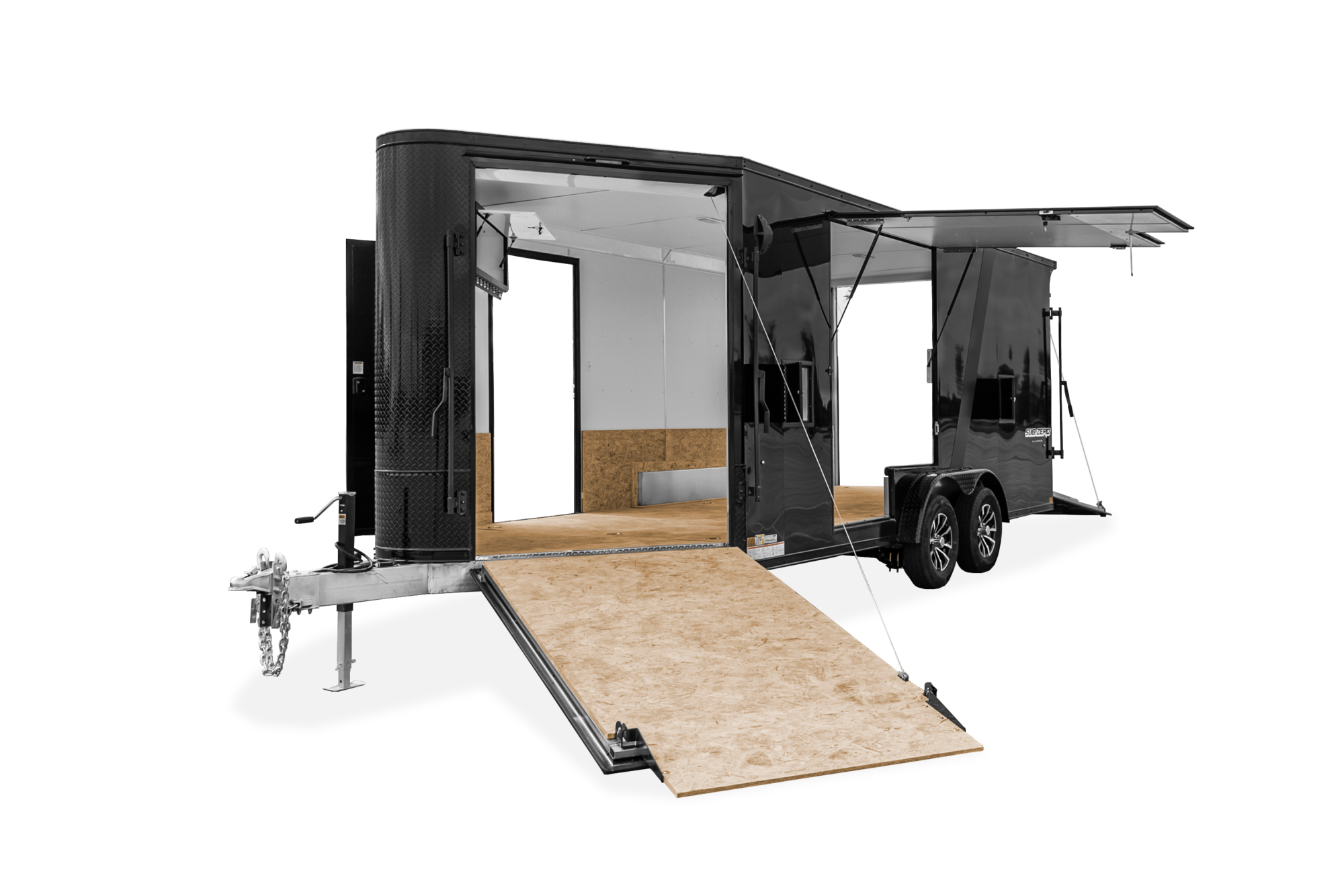 Impact Sub Zero Aluminum Motorcycle Trailer Front Open